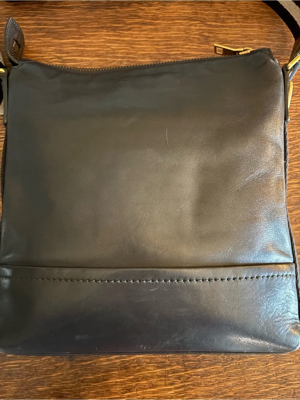 Bally Trainspotting Vintage Black Leather Crossbody Messenger Bag Grain Leather